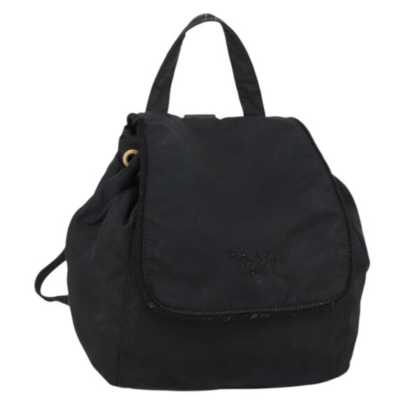 PRADA Backpack Nylon Black Silver Auth bs30542 main image 4